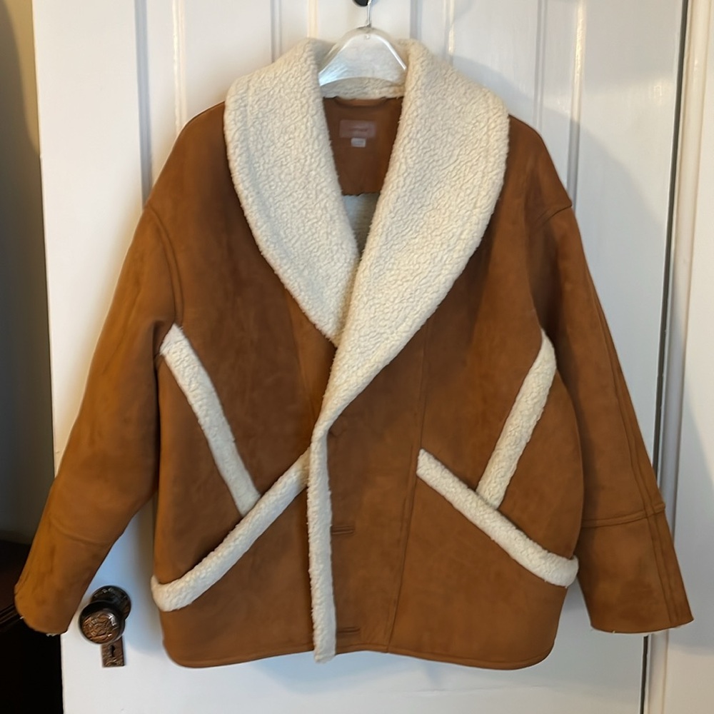 Faux suede and shearling coat by MOTHER size S
